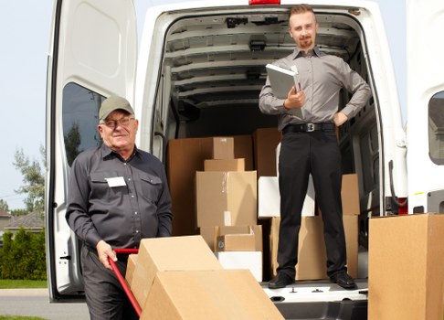 Man and van team handling items safely in Camden