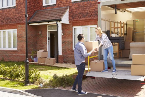 Office removal team planning a Camden business move with equipment and furniture
