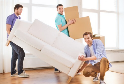 Van loading furniture for a Camden home move