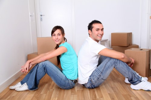 Illustration of encrypted online payment for a Camden moving service